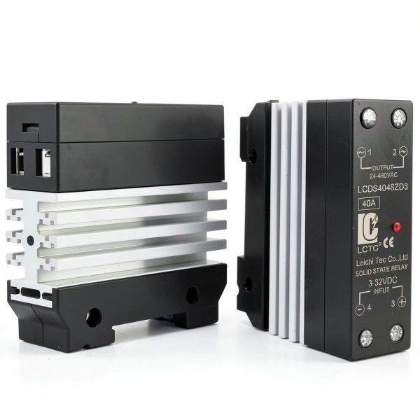 Din Rail Solid State Relay LCTC 40A DC-to-AC Heat Sink, 0.96in Width-7
