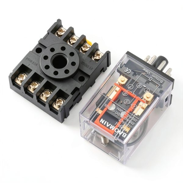 Baomain Power Relay MK2P-I 12VDC DPDT 8 Pin Plug-in Terminal Socket-5