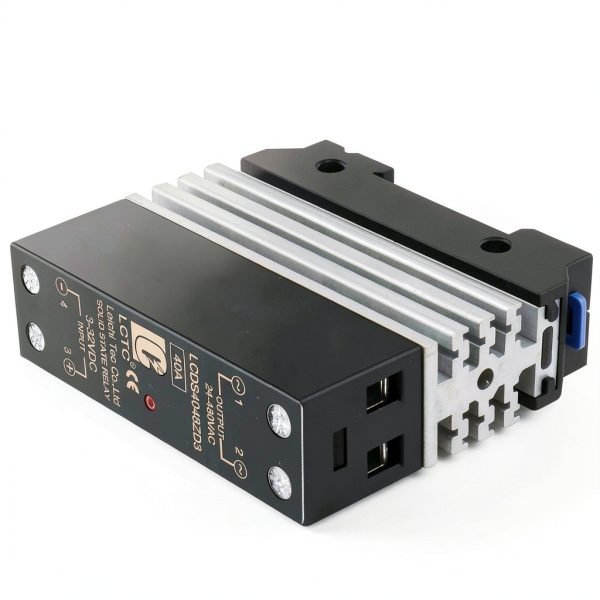 Din Rail Solid State Relay LCTC 40A DC-to-AC Heat Sink, 0.96in Width-8