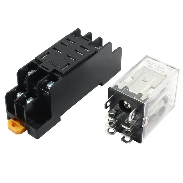 2 Pcs AC 110V 8 Pin 10A DPDT Electromagnetic Relay with LED Bonsicoky-2