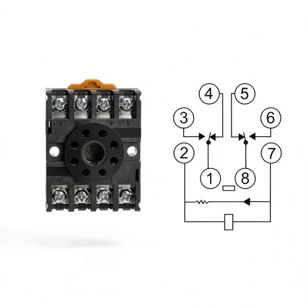 Baomain Power Relay MK2P-I 12VDC DPDT 8 Pin Plug-in Terminal Socket-1