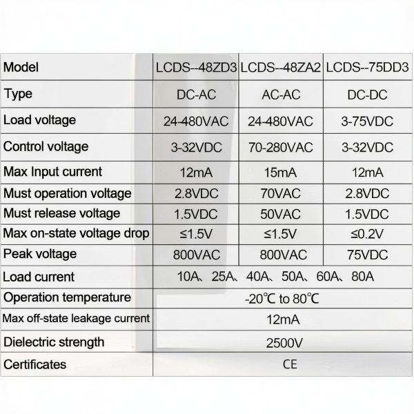 Din Rail Solid State Relay LCTC 40A DC-to-AC Heat Sink, 0.96in Width-5