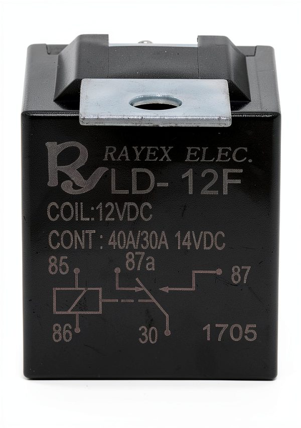 Relay Rayex LD-12F-R Plastic Enclosed-Style SPDT 12V 40A Pack of 2-2