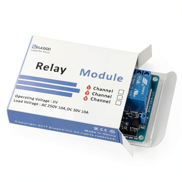 ELEGOO 4 Channel 5V DC Relay Module with Optocoupler for Arduino-5