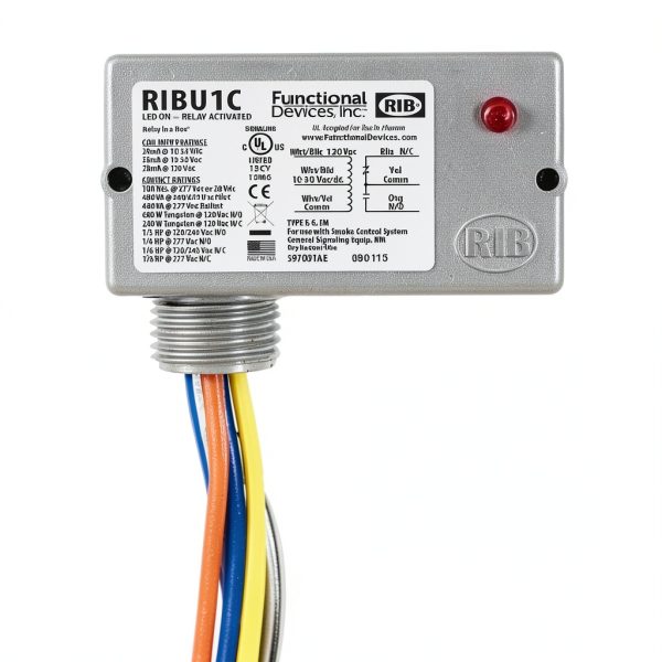 Functional Devices RIBU1C Enclosed Pilot Relay 10A SPDT with 120V Coil-1